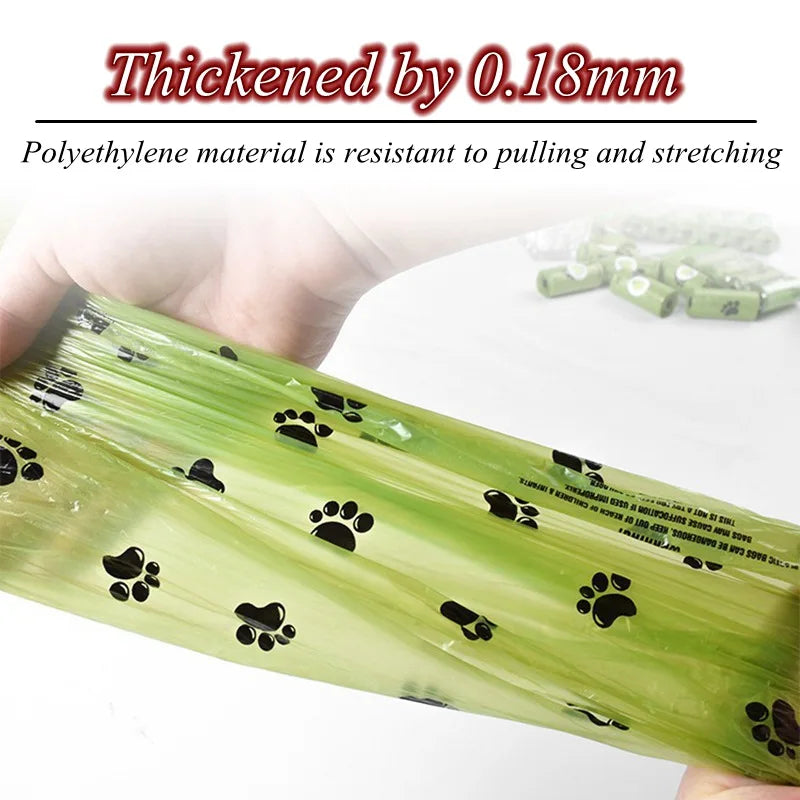 Thickened 0.18mm Biodegradable Pet Waste Bags Portable Dog Poop Bags Eco-friendly Outdoor Pet Poop Pickup Bags with Organizer