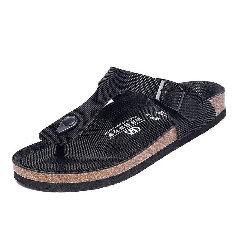 Mens Flip Flops Microfiber Leather Slippers Clogs Chanclas Hombre Chinelo Masculino Claquette Homme Summer Casual Shoes Big Size