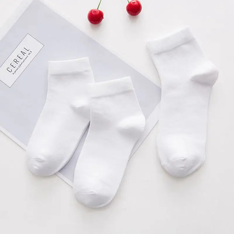 5Pairs/lot 1-10Y Solid White Kids Socks for Boys Girls Cotton Mesh Cute Newborn Boy Toddler Socks Baby Clothes Accessories