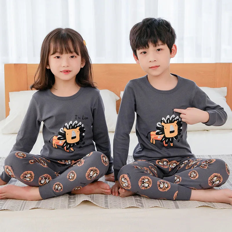 Autumn Winter Baby Girl Clothes Pajamas Sets Boys Pyjamas Kids Homewear Cotton Nightwear Children's Indoor Clothing Pijamas Suit