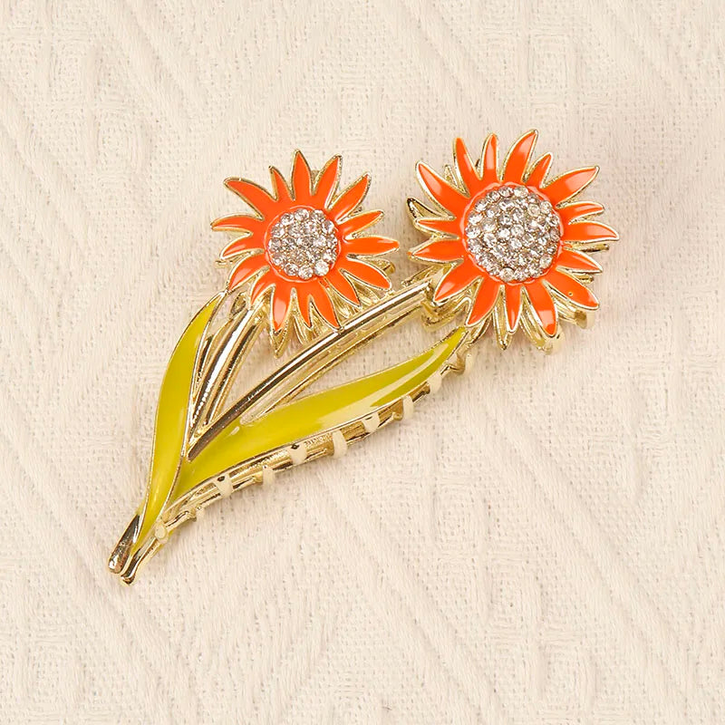 fresh Durian Metal Hair Clip Hair claws fruit oil drop flower Personality Fruit Funny Hair Claw Hairpin for Women Girls Headwear