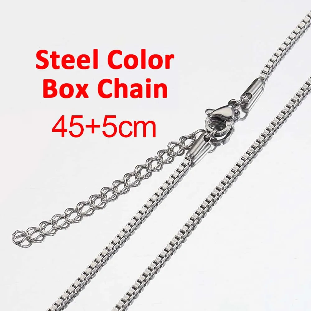 No Fade 5pcs Stainless Steel Twist Chain Necklace Box Snake Chain with Clasp Open Ring DIY Men Jewelry Making Findings Accessory