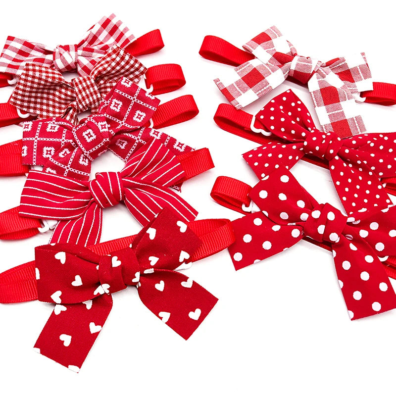 Fashion Adjustable Pet Dog Bow Tie Pet Collars Dogs Cats Pet Grooming Accessories Pet Supplies Valentine Day Pet Dog Tie