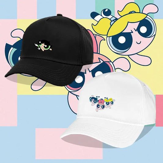 Powerpuff Girls Anime Women's Outdoor Hat Kawaii Fashion Summer Sun Protection Baseball Cap Adjustable Men's Classic Hip Hop Hat