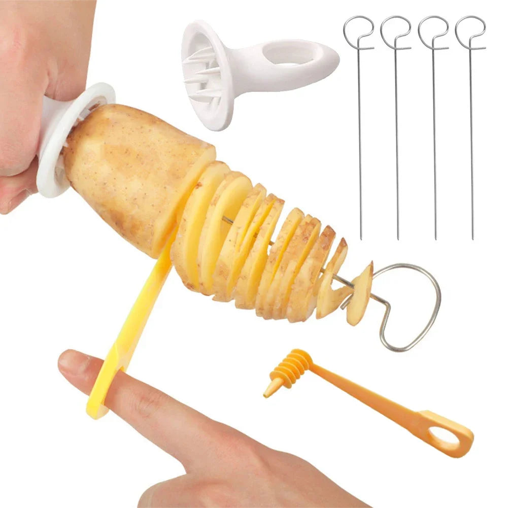 Manual Spiral Potato Slicer Kitchen Supplies Cutter Cucumber Slicer Kitchen Accessories Vegetable Cutter Kitchen Gadgets