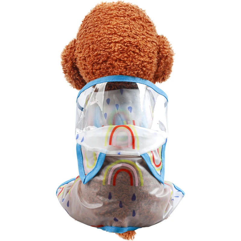 Dog Clothe Rainbow Waterproof Raincoat for Small Dog Puppy Pet Cat All Season Pet Cute Costume Pet Clothes Dog Coat Pet Clothes