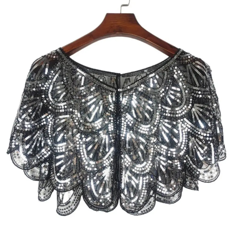 New Thin Party Shawl Long Sleeve Ruffle Design Sunscreen Cardigan Sunscreen Clothing Polyester Shawl Beaded Women