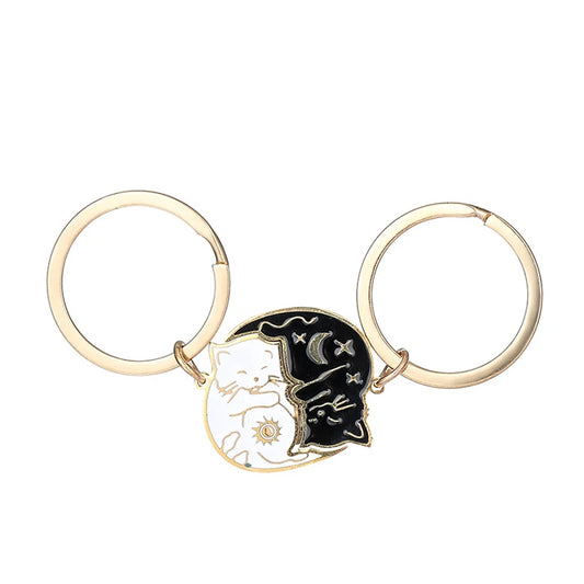 Couples Gifts Cute Keychain for Boyfriend Girlfriend Best Friend Valentines Day Matching Couple for Wife Husband Lover Fiancée