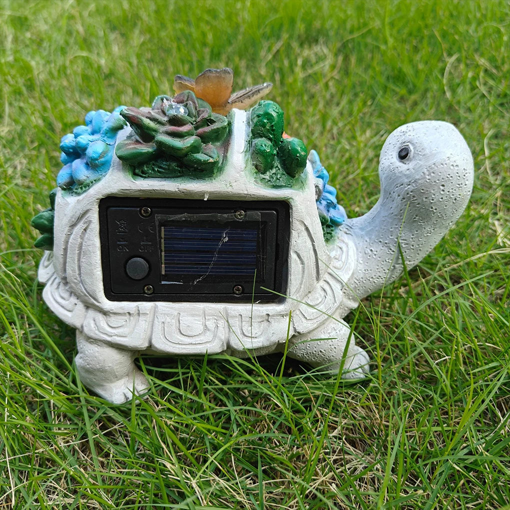 Handicrafts Turtle Garden Ornament With Solar Night Light Outdoor Decoration Solar Night Light Ornaments
