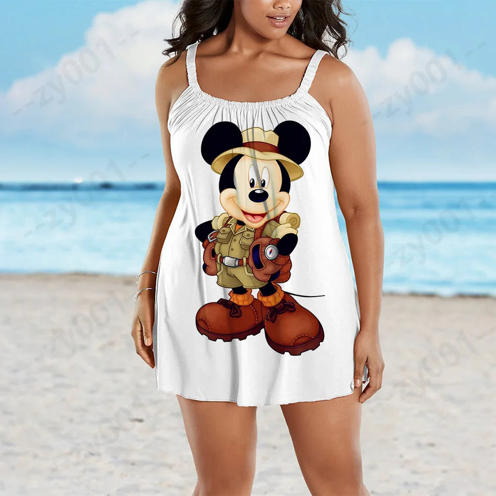 Disney Large Women's Summer Dress 2022 Woman Women's Dresses Plus Size Dress Woman 7xl 8xl 9xl Chic Elegant Evening Dresses Midi