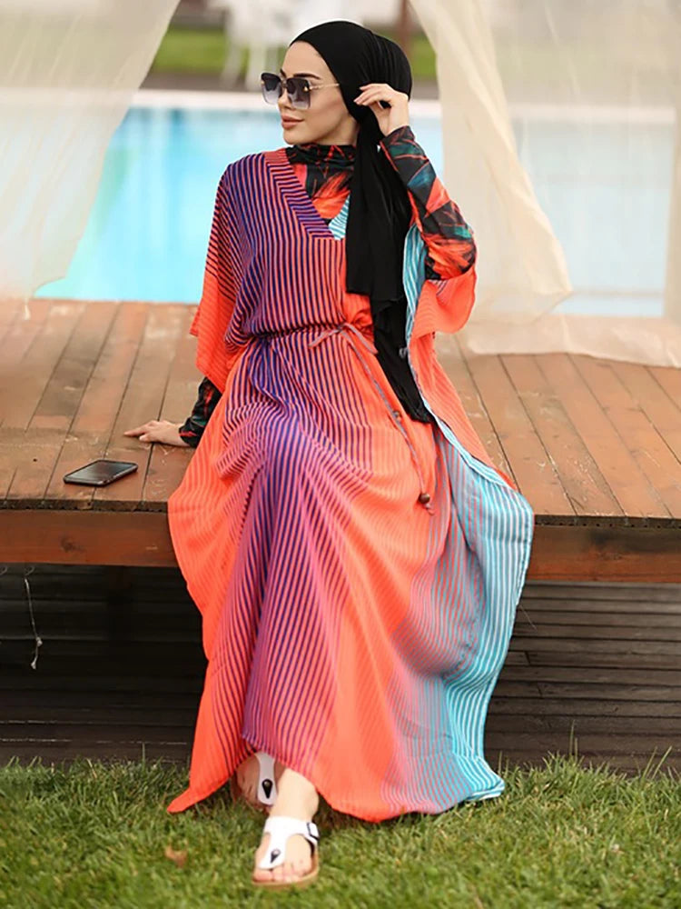 Muslim Modest Swimwear Hijab Swimsuit Women Islamic Swimming Suit Cover Ups Burkini Hijabs For Woman Long Sleeve Swim Bathing
