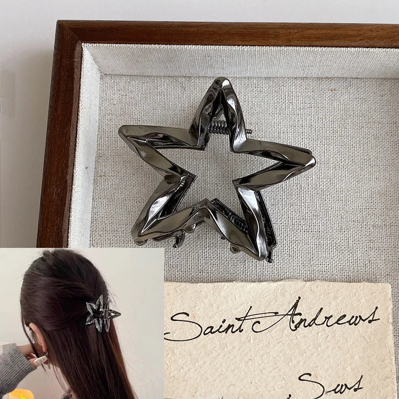 Classic Mini Geometric Love Hair Grab Barrettes Women Vintage Small Hair Claws Shark Clip Kid Headwear Korean Hair Accessories