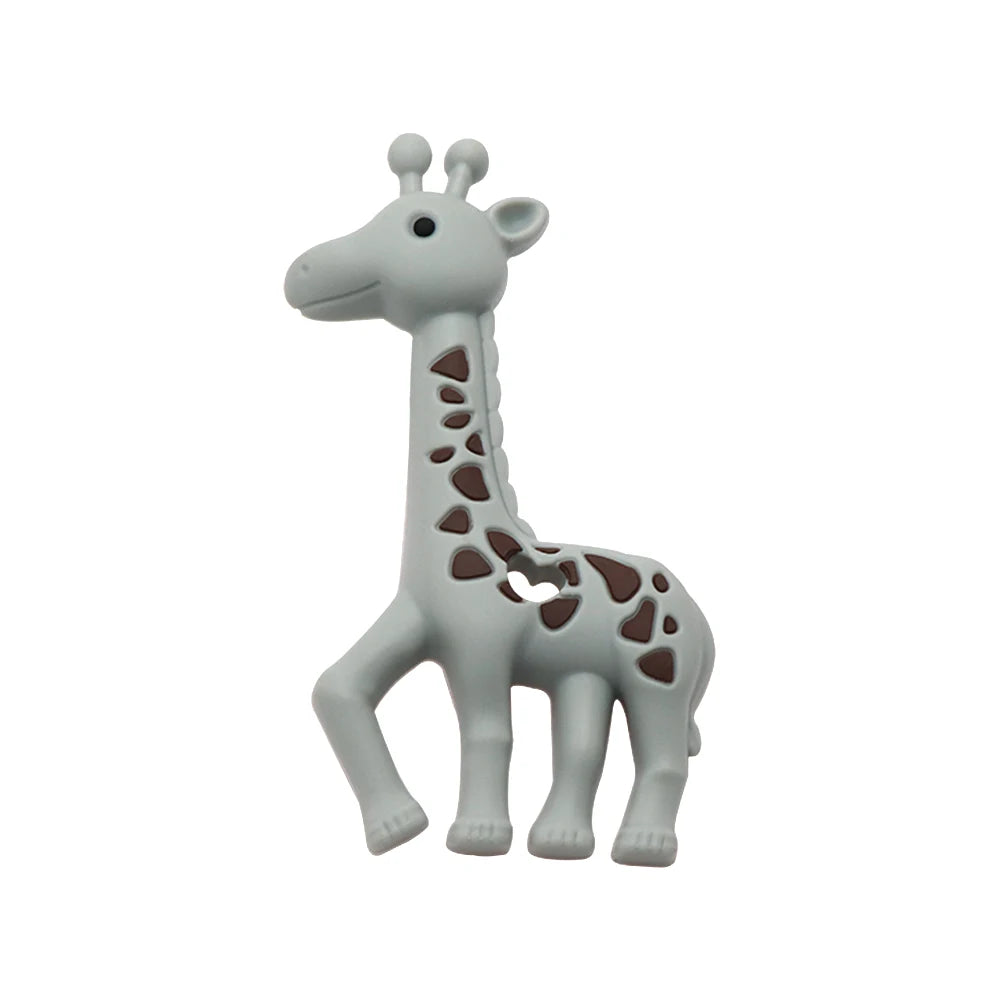 Joepada 1Pc Giraffe Teether DIY Pacifier Chian Clips Toy BPA Free Baby Products For Teething Silicone Beads