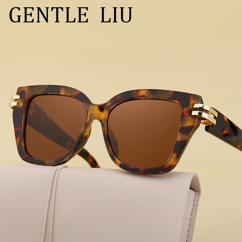 Punk Oversized Frame Square Sunglasses Women 2025 Luxury Brand Design Outdoors Travel Sun Glasses For Ladies Retro Eyewear UV400