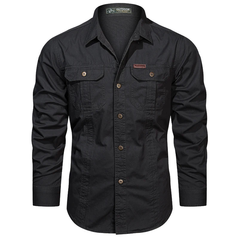 Spring Shirts Men Long Sleeve Casual Cotton Shirt mon