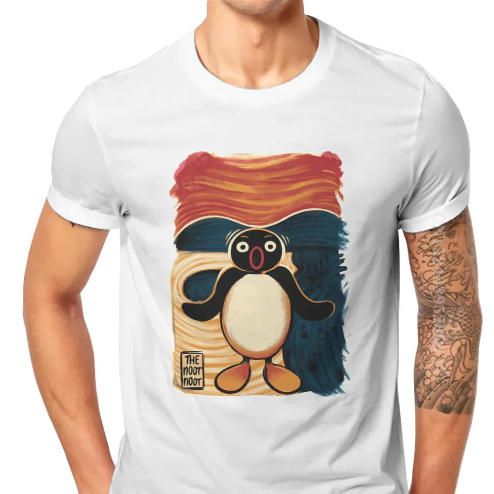 Noot Scream Hip Hop Tshirts Pingu Noot Pinga Penguin TV Printing Clothing Casual Men T Shirts Men Tee Special Gift Clothes mon