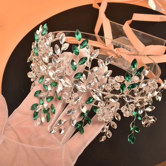 SA441 Red Bridal Belts Luxury Crystal Wedding Dress Accessories Green Women Rhinestones Applique Formal Evening Gown Sash