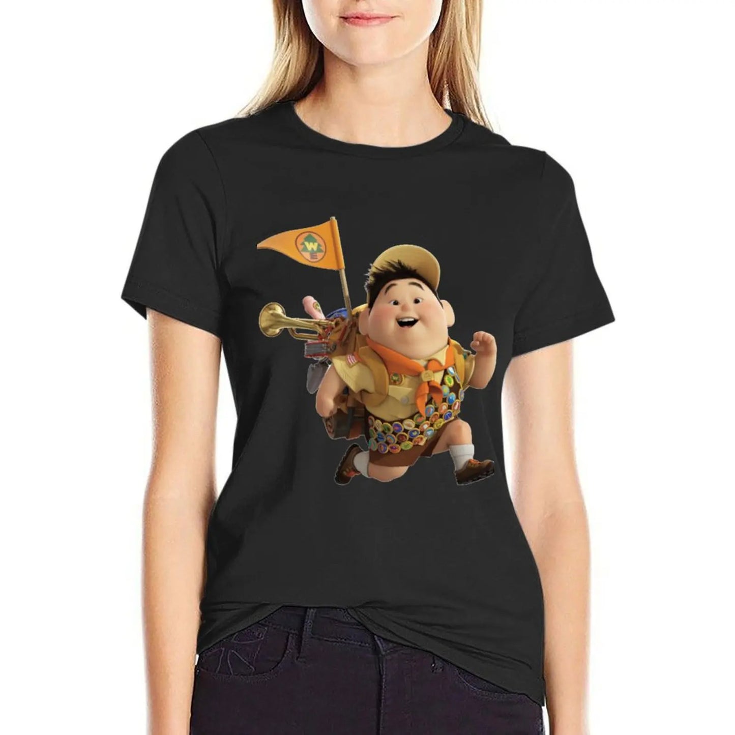 Russell Up T-Shirt Blouse Female clothing shirts graphic tees oversized Women tops