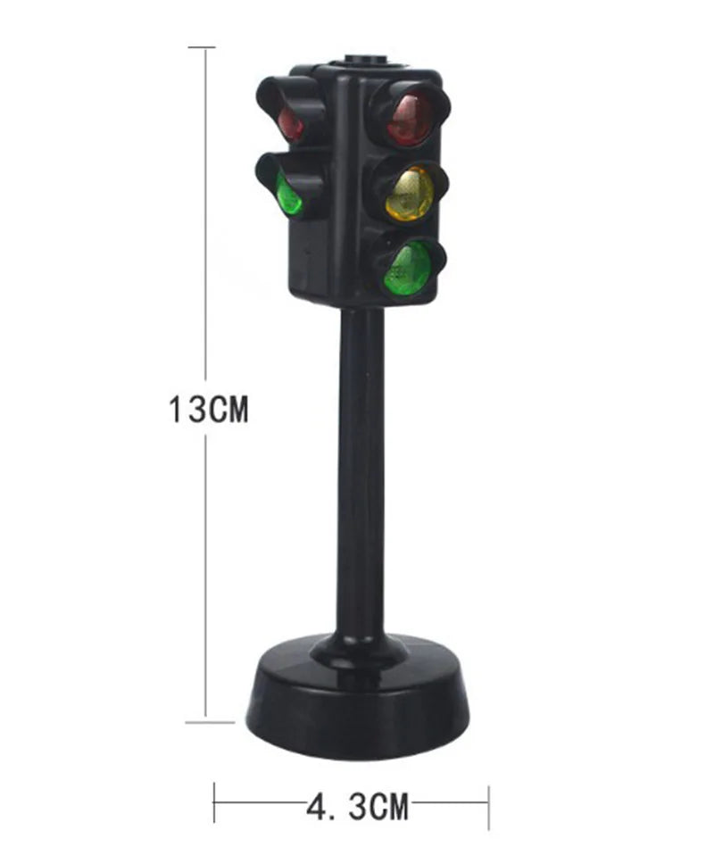 Traffic Lights Toys Model Stop Light Model Puzzle Toddlers Educational Toys City Street View Accessories Signpost Barrier Gifts