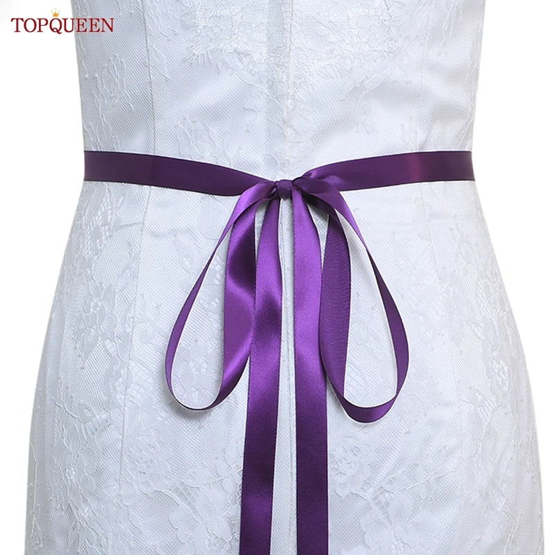 TOPQUEEN S119 Wedding Dress with Decorative Decals Wedding Dress Accessories Wedding Dress with Luxury Diamond Handmade