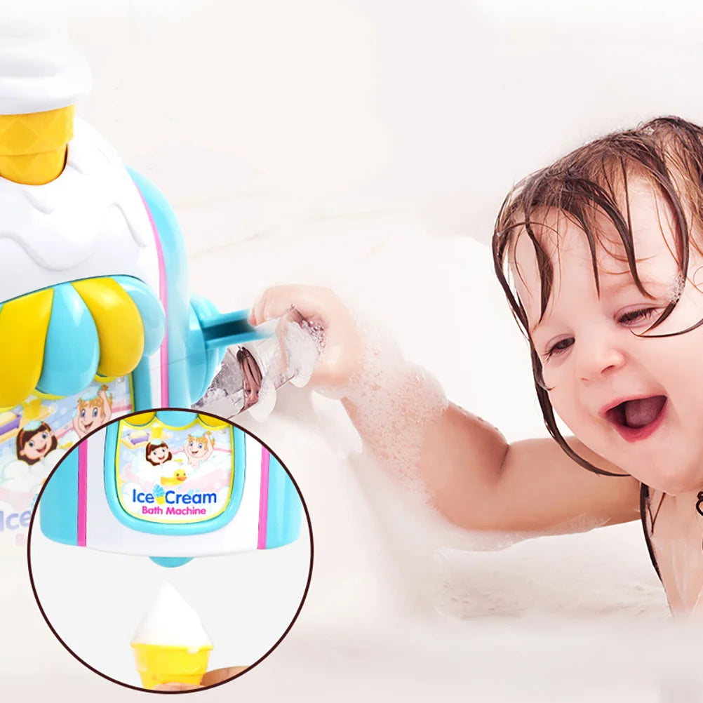 Mist Ice Cream Bubble Machine Baby Bath Accessories Kids Toy Toys Child Plaything Shower Playthings Toddler