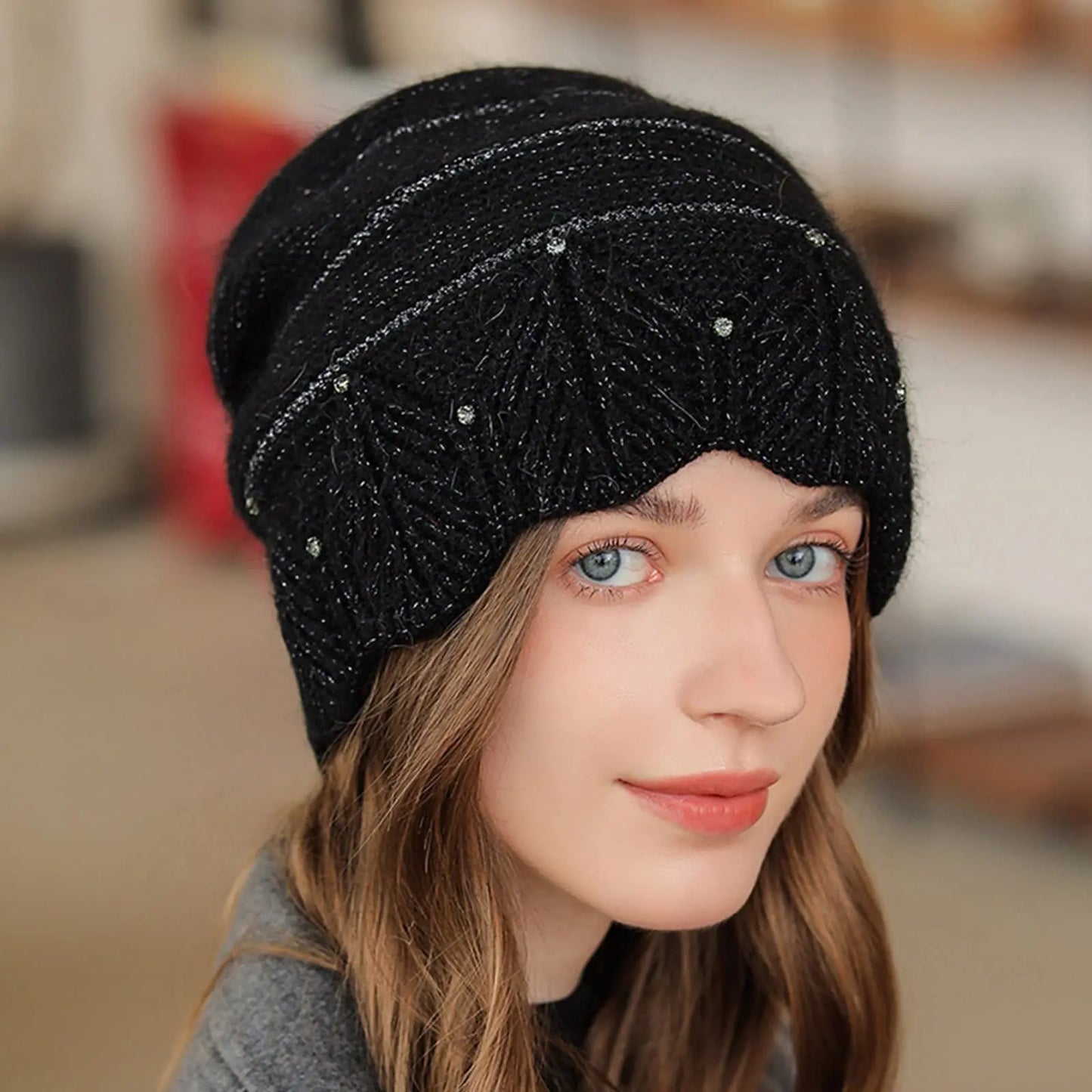 Women's Comfort Hat Knitted Hat Fluffy Hat Warm Thick Soft Elastic Knitted Autumn/Winter Windproof Outdoor Soft Hat