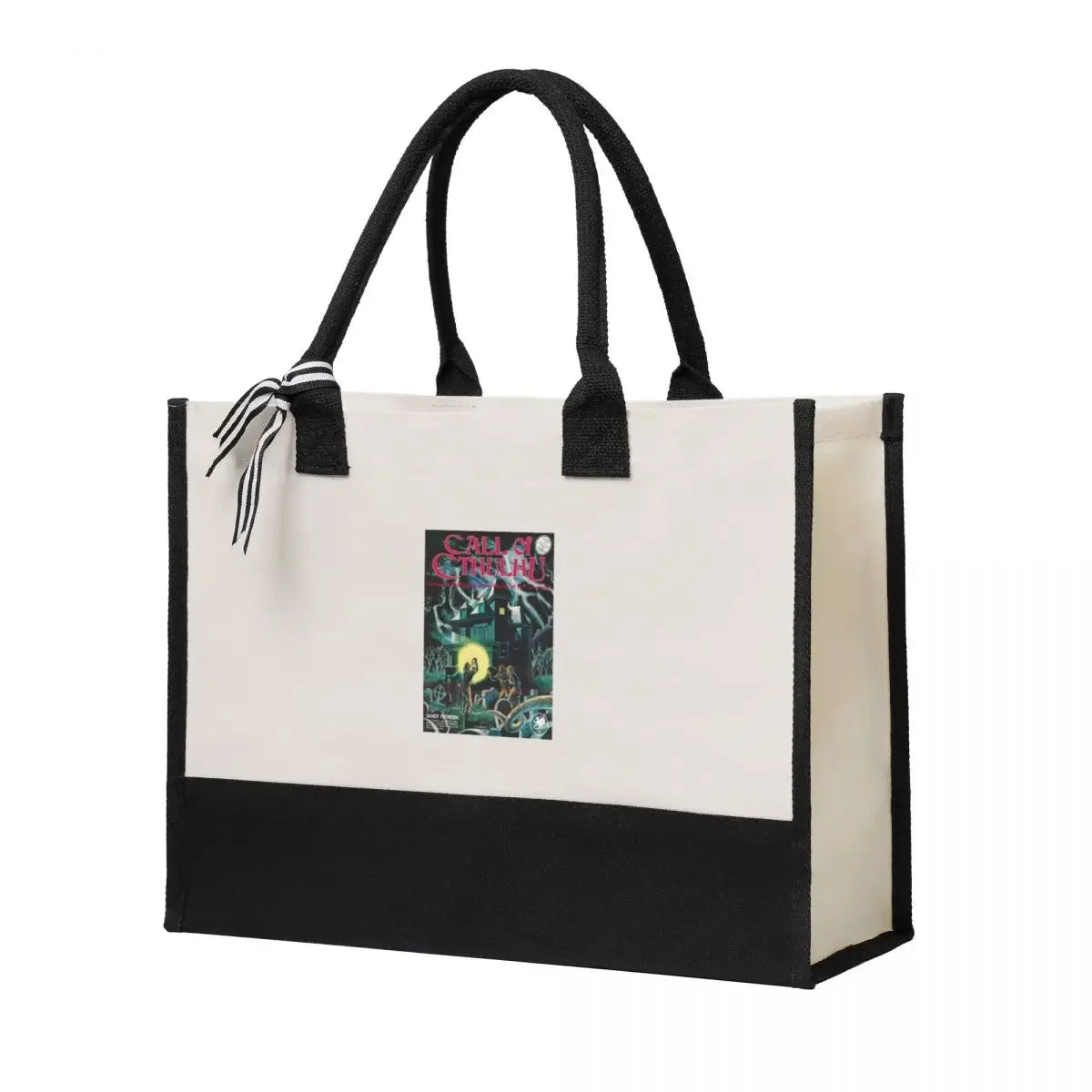 Canvas Gift Shopping Bag Call Of Cthulhu 1st Edition Cover Classic Canvas Large Capacity Bag Customizable Quality Gifts