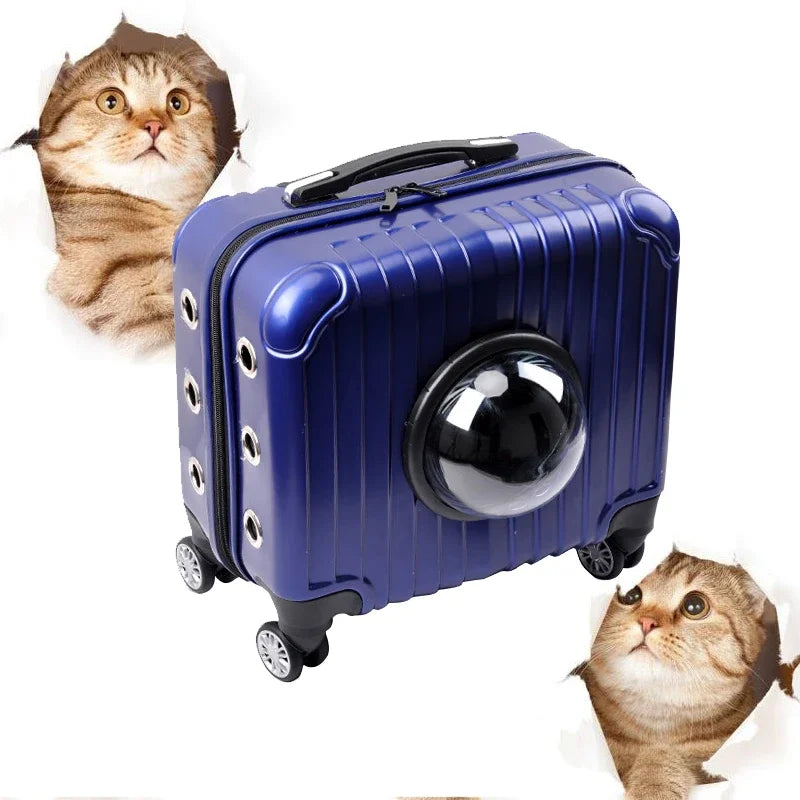 Airline Approved Expandabale Ventilated Pet Carrier Dog Cats Travel Trolley Luggage