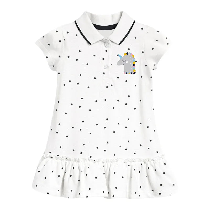 Little maven 2024 Baby Mädchen Freizeitkleidung Baumwolle Schöne Kinder Sommerkleid für Kleinkinder 2 bis 7 Jahre