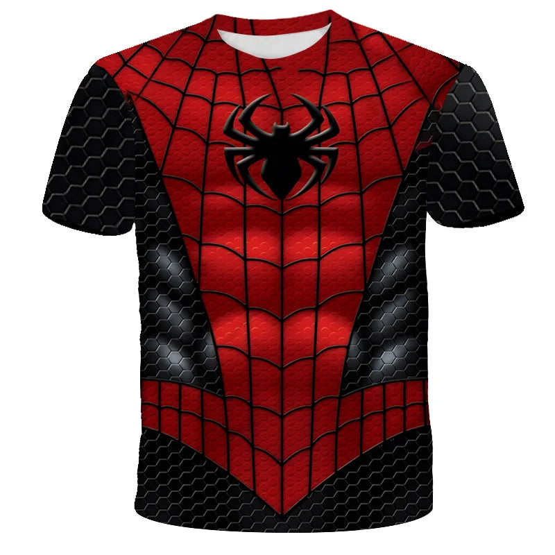 Kinder-T-Shirt Captain America, klassisches Superhelden-Spiderman-T-Shirt für Jungen, schnelltrocknende Kleidung, kurzärmeliges Herren-Top