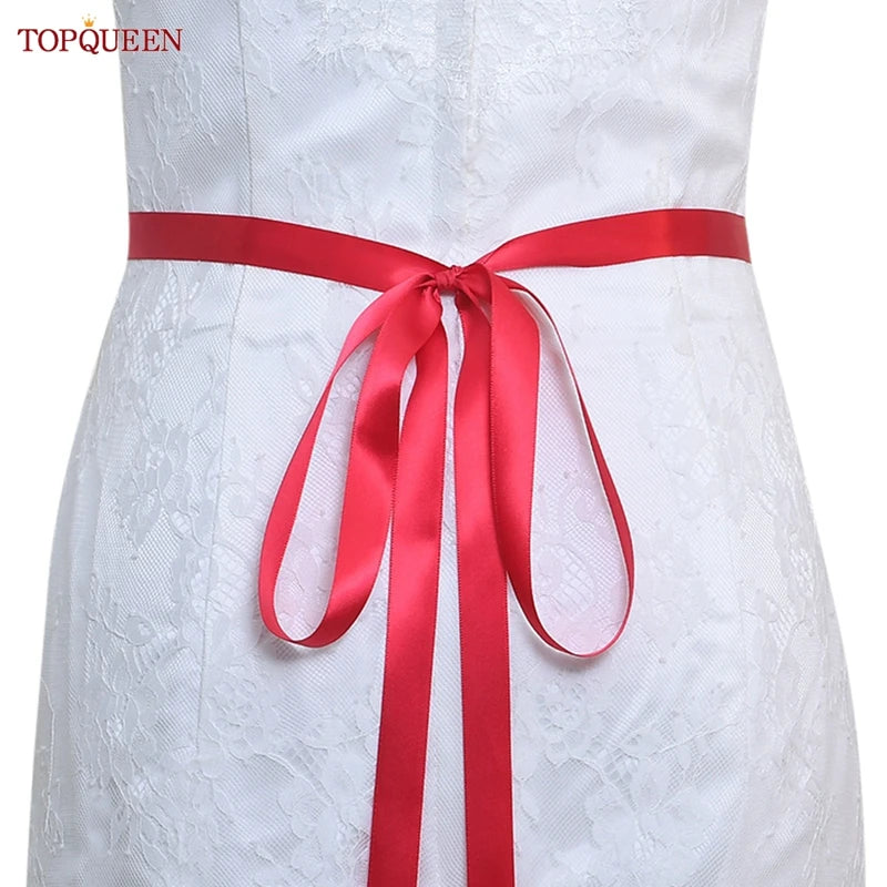 TOPQUEEN S119 Wedding Dress with Decorative Decals Wedding Dress Accessories Wedding Dress with Luxury Diamond Handmade