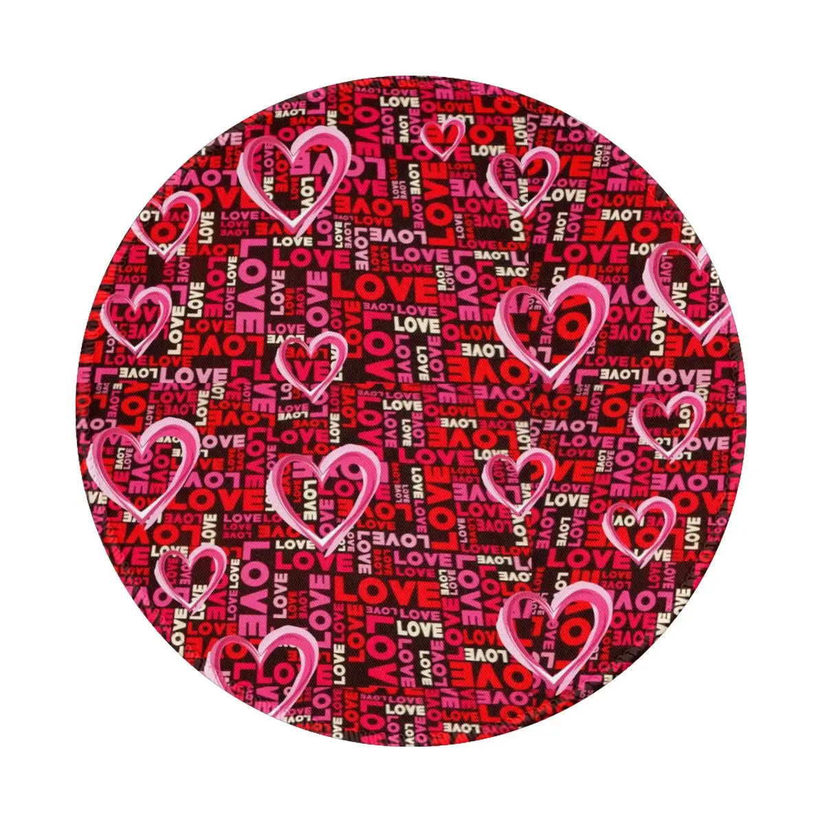 Red Heart Print Mouse Pad Cute Valentines Day Waterproof Mousepad Gaming Accessories For Notebook Computer Aesthetic Mouse Mats