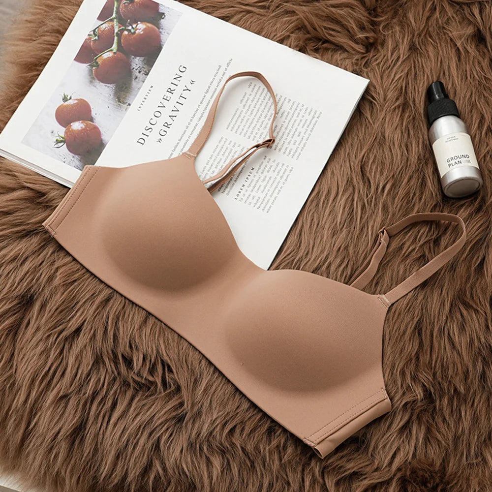 Women's Push Up Bra Seamless Underwear For Women Lingerie Breathable Front Closure No Steel Ring Brassiere Invisible Sports Bra