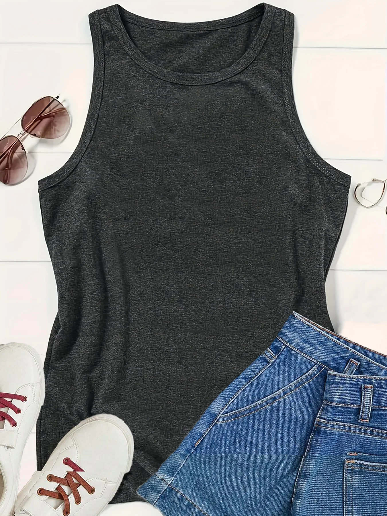 Print Women's Letters Love Casual Crew Neck Versatile Summer Sleeveless shirt Clothing Tops Girl Liberation Day Tanks Tops S-80