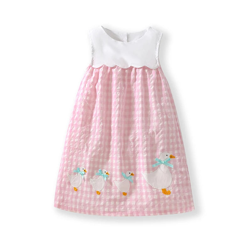Little maven 2024 Baby Mädchen Freizeitkleidung Baumwolle Schöne Kinder Sommerkleid für Kleinkinder 2 bis 7 Jahre