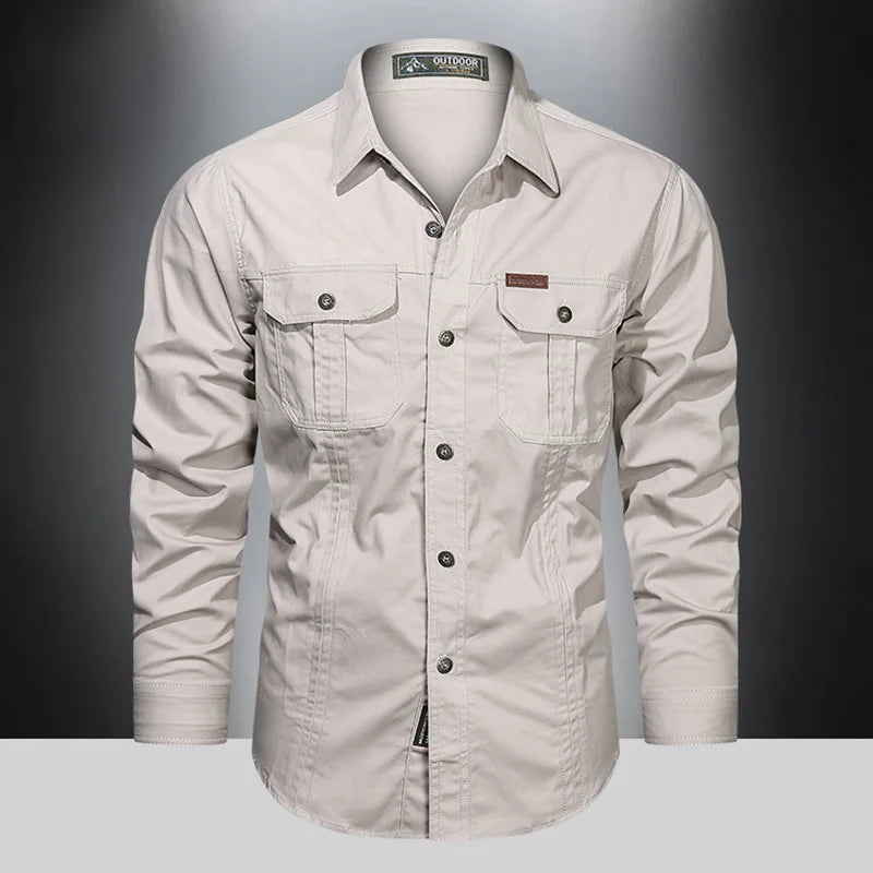 Spring Shirts Men Long Sleeve Casual Cotton Shirt mon