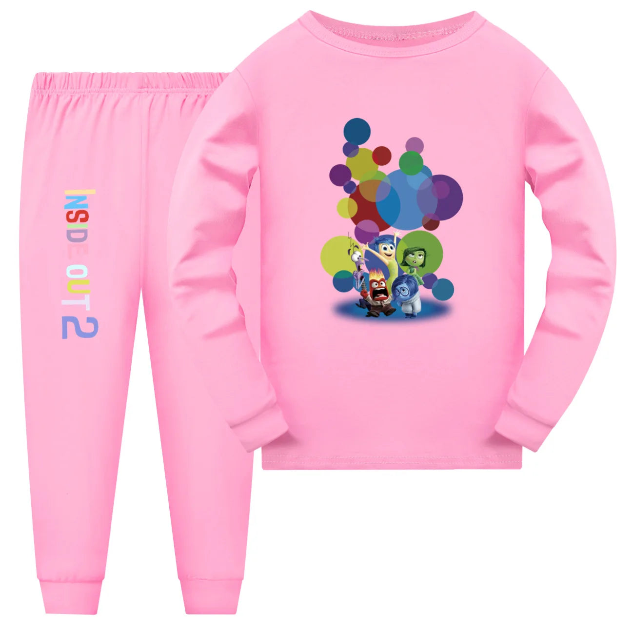 Inside Out 2 Clothes Children Pijama Set Baby Girls Long Sleeve Pajama Sets Toddler Boys Nightwear Kids Cute JOY SADNESS Pyjamas