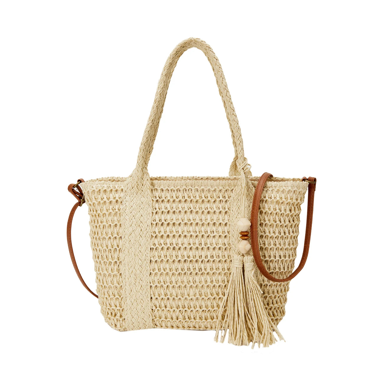 Summer Straw Bag Women Large Capacity Shoulder Messenger Bags Handmade Woven Handbag Bohemia Vacation Rattan Beach Purse 2024