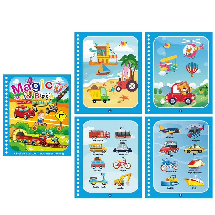 NEU Magische Wasserzeichenbücher für Kinder, Malbücher, Malspielzeug für Kinder, Geburtstagsgeschenk für Jungen und Mädchen, Weihnachten, Neujahr