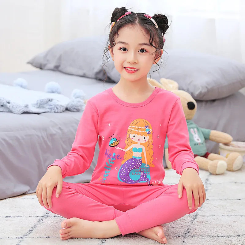 Autumn Winter Baby Girl Clothes Pajamas Sets Boys Pyjamas Kids Homewear Cotton Nightwear Children's Indoor Clothing Pijamas Suit