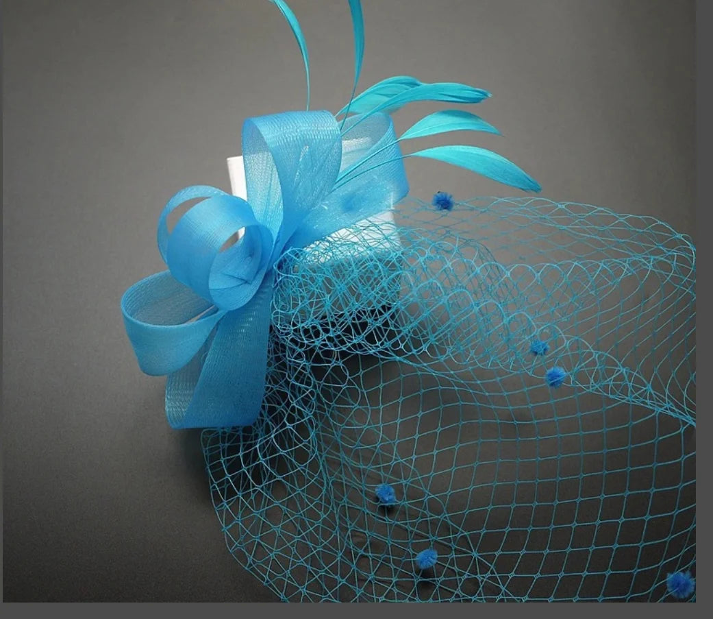 Bridal Net Birdcage Face Veils Wedding Party Feather Vintage Bridal Fascinators Hair Accessories Brides Blusher Vieil Headpiece