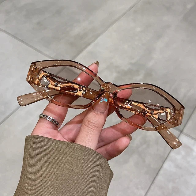 New Small Full Oval Frame Sunglasses Trendy Fashion Multicolored Female Shades Popular Brand Designer UV400 Eyewear for Ladies