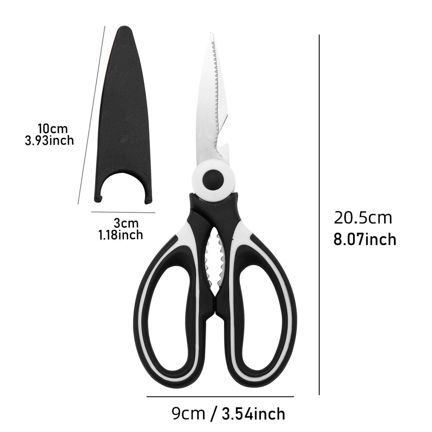 1pc Scissors Kitchen Stainless Steel Multifunctional Bottle Opener Nutcracker Vegetables Chicken Bone Fish Household Gadgets