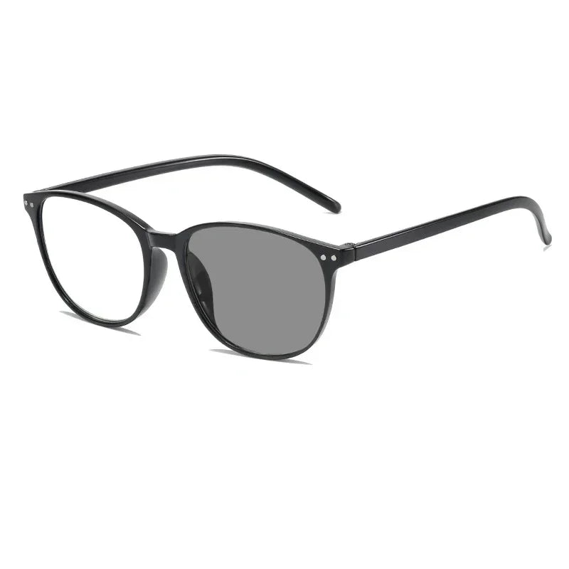 Intelligent Color Changing Far Sight Glasses New Fashion Square Frame Reading Sunglasses Prescription Photochromic Eyeglasses