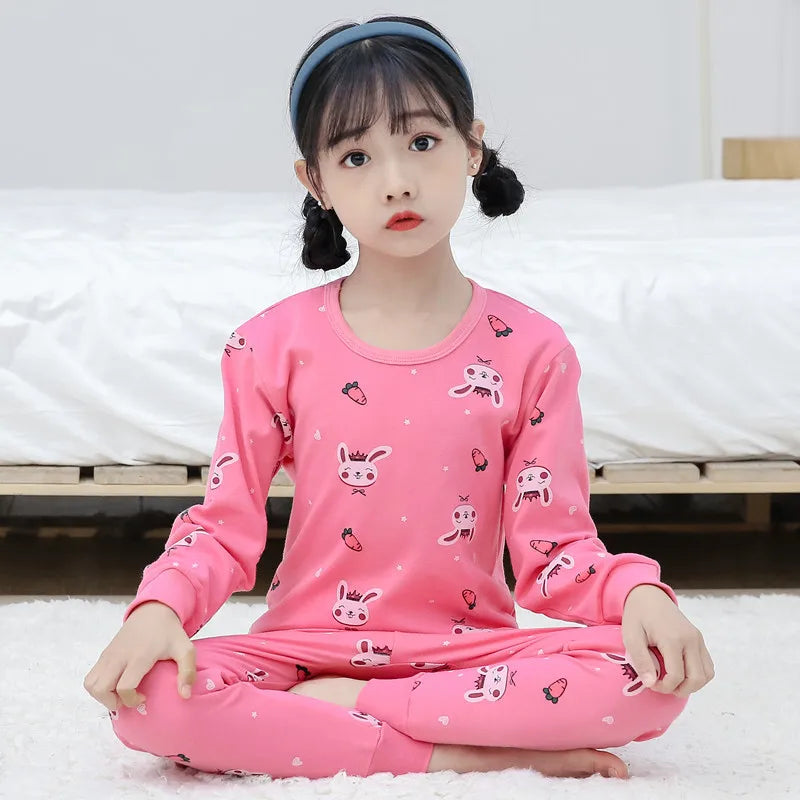 Autumn Winter Baby Girl Clothes Pajamas Sets Boys Pyjamas Kids Homewear Cotton Nightwear Children's Indoor Clothing Pijamas Suit