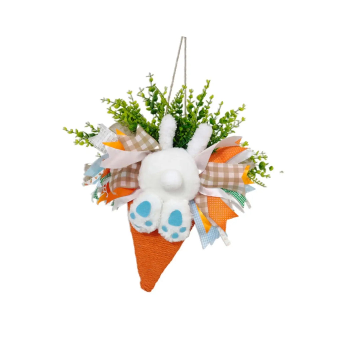 Easter Bunny Wreath Centerpiece Easter Decor for Farmhouse Festival Door