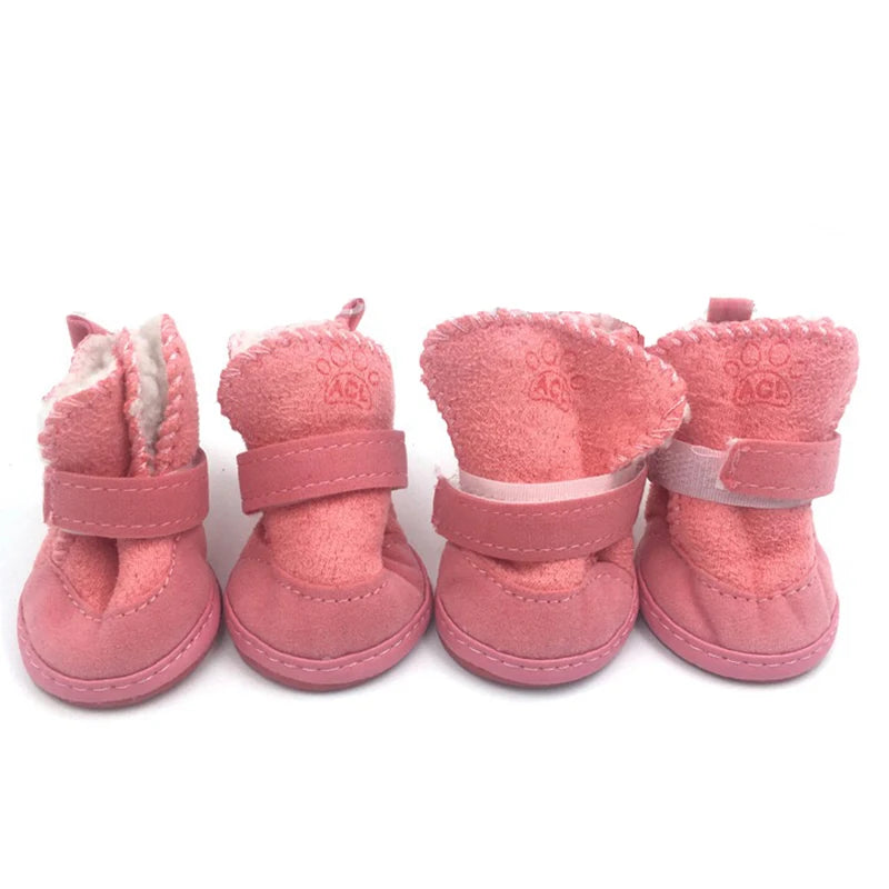 Pet Dog Winter Shoes Snow Booties Socks Waterproof Rubber Anti-slip Shoes For Small Medium Dogs Cats Puppies Footwear Pet Shoes