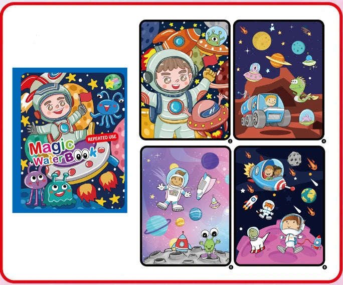 NEU Magische Wasserzeichenbücher für Kinder, Malbücher, Malspielzeug für Kinder, Geburtstagsgeschenk für Jungen und Mädchen, Weihnachten, Neujahr