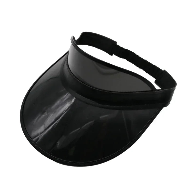 Summer Outdoor Golf Cap for Men Women Shade Transparent UV-Resistant Soft Plastic Yellow Color Adjustable Beach Sun Cap Visor