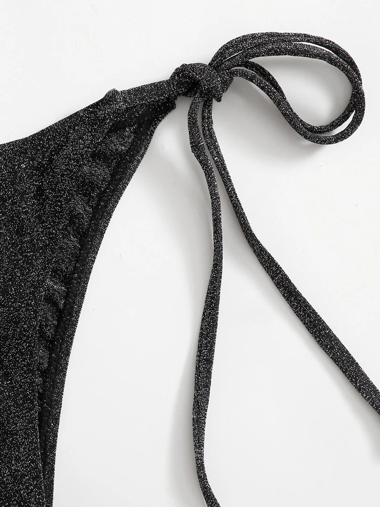 NHKDSASA Swimsuit 2022 New Swimwear Plus Size Bikini Set Arrival Halter Bandage Push Up Brazilian Biquini Separate Swimsuit
